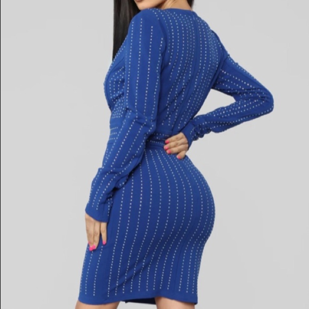 Blue Rhinestone dress